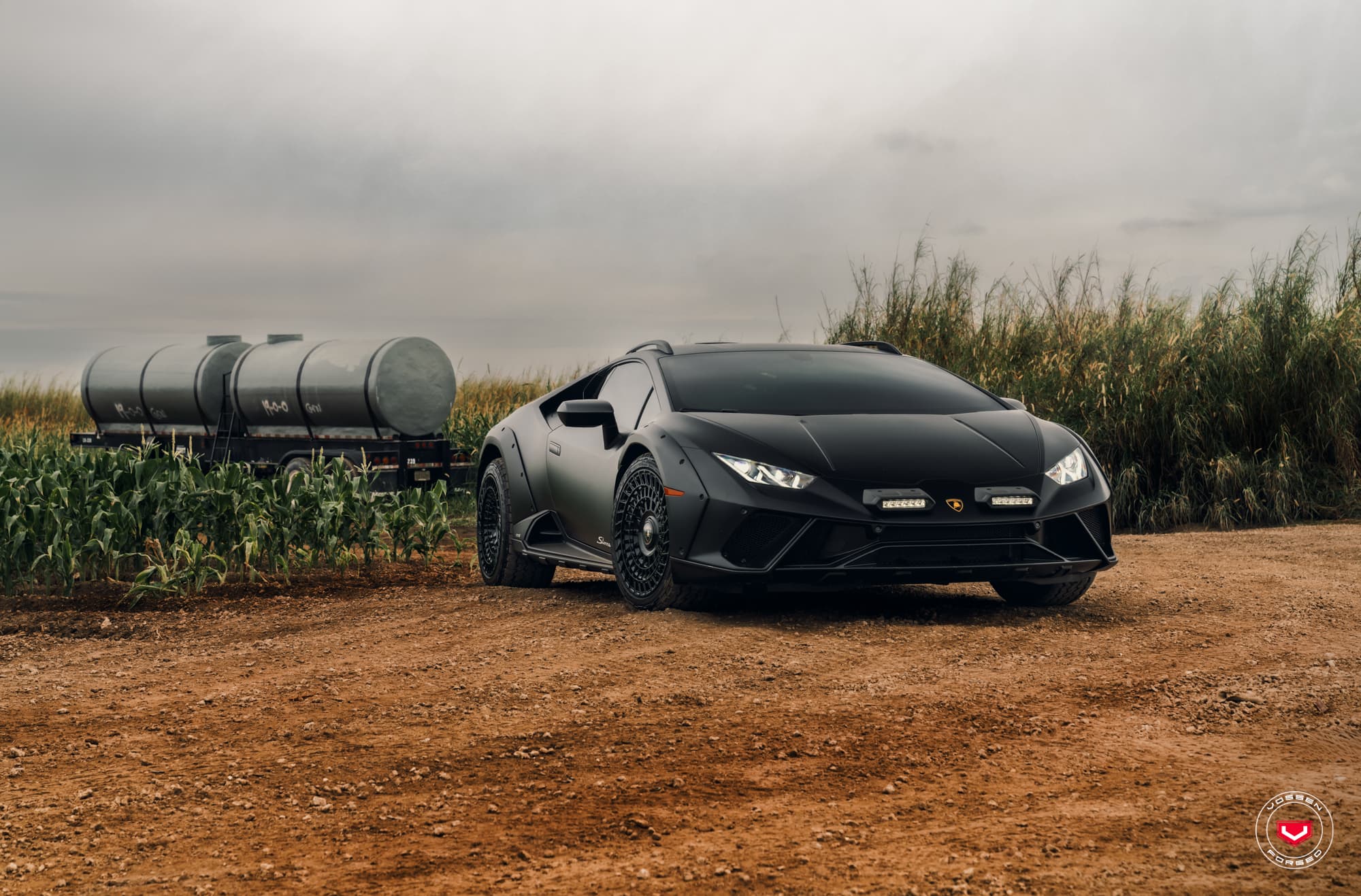 Bộ 04 lazang Vossen cao cấp mẫu LC3-13T lắp Lamborghini Huracan