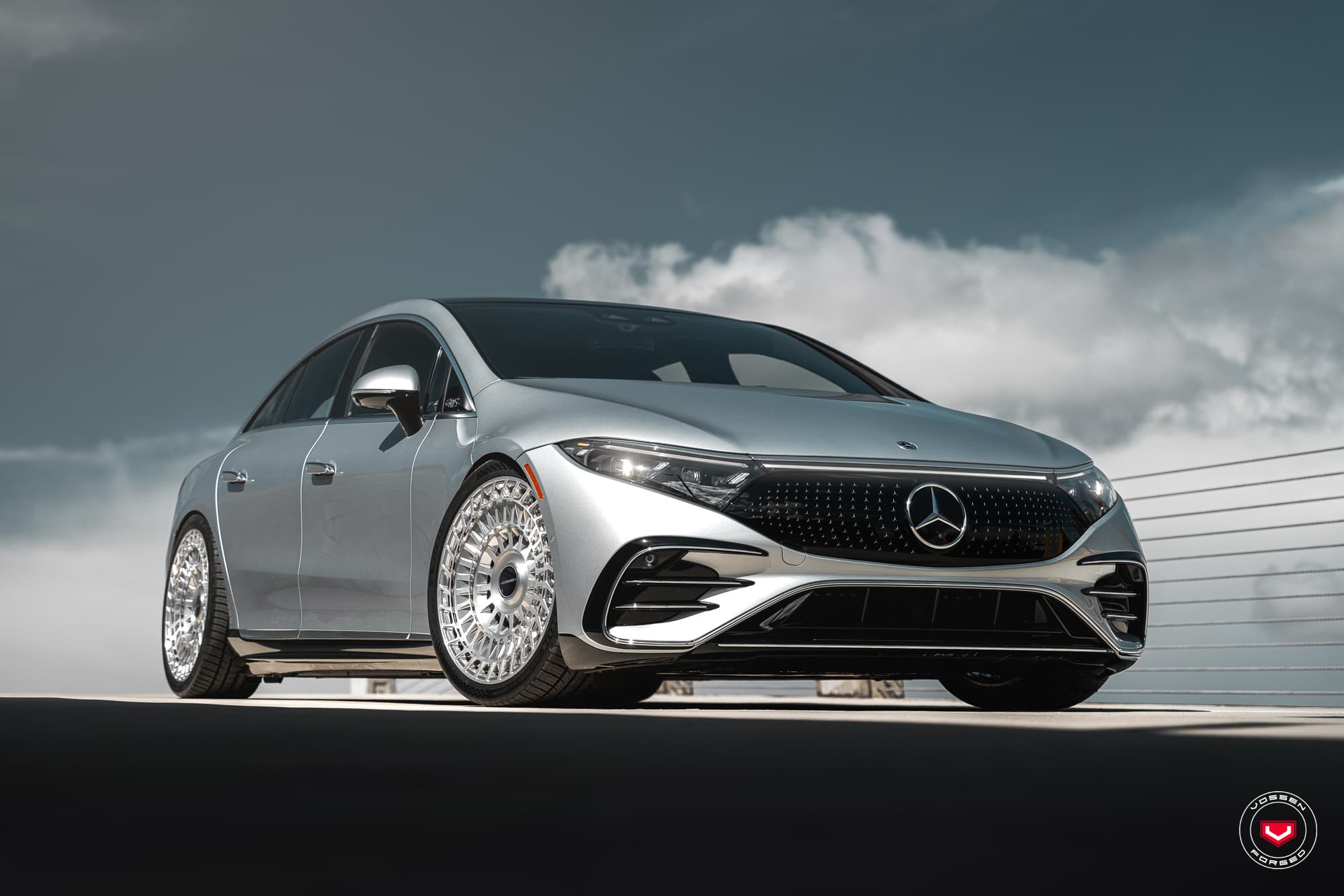Bộ 04 lazang Vossen cao cấp mẫu LC3-13T lắp Mercedes Benz EQS-Class