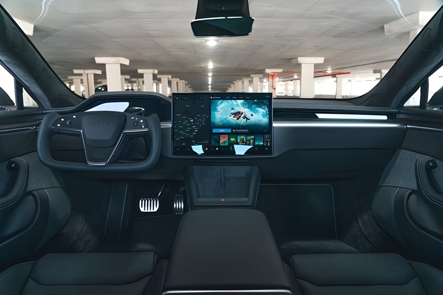 Nội thất Tesla Model S 2025 toàn cảnh