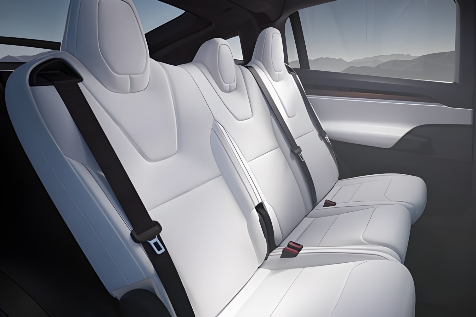 Hàng ghế sau của Tesla Model X 7 chỗ
