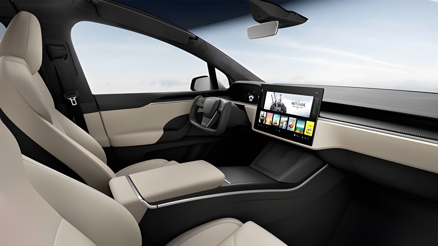 Khoang lái hiện đại của Tesla Model X
