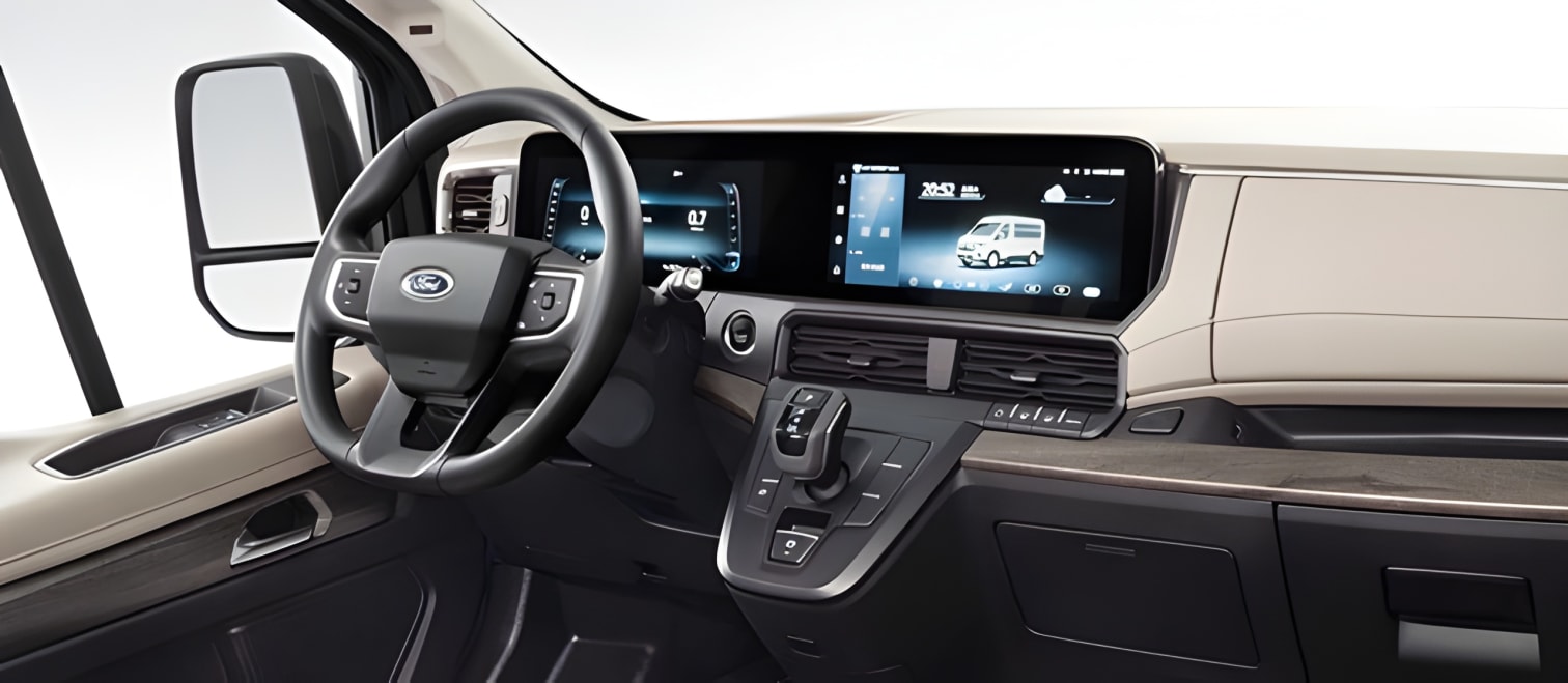 Nội thất xe Ford Transit 2024 rộng rãi tiện nghi