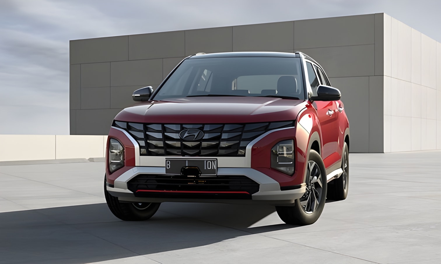Phần đầu xe Hyundai Creta nhìn từ góc trước