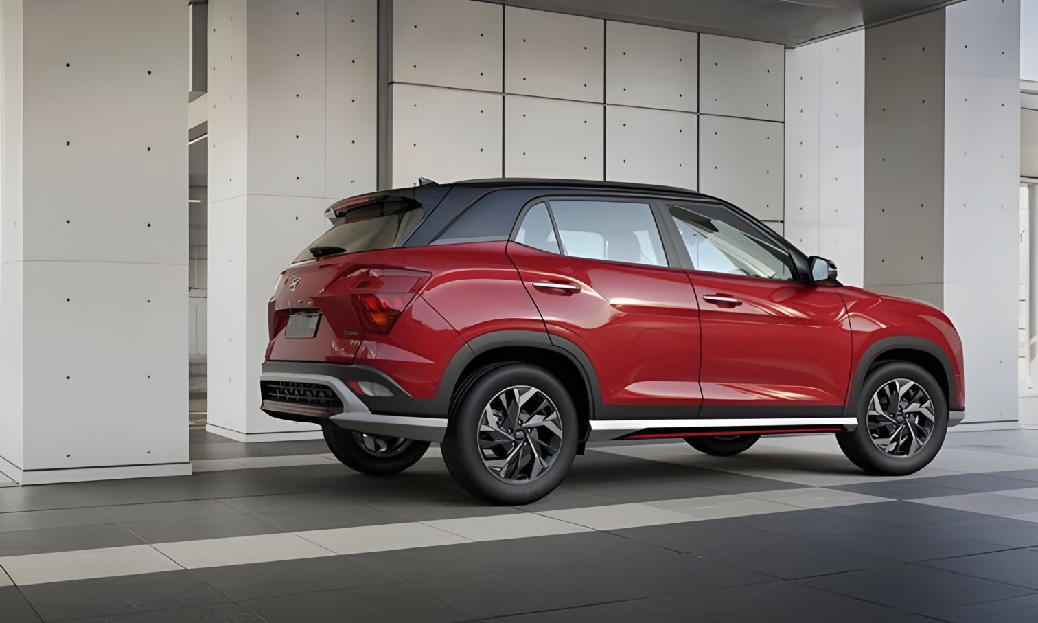 Thân xe Hyundai Creta nhìn từ góc hông bên