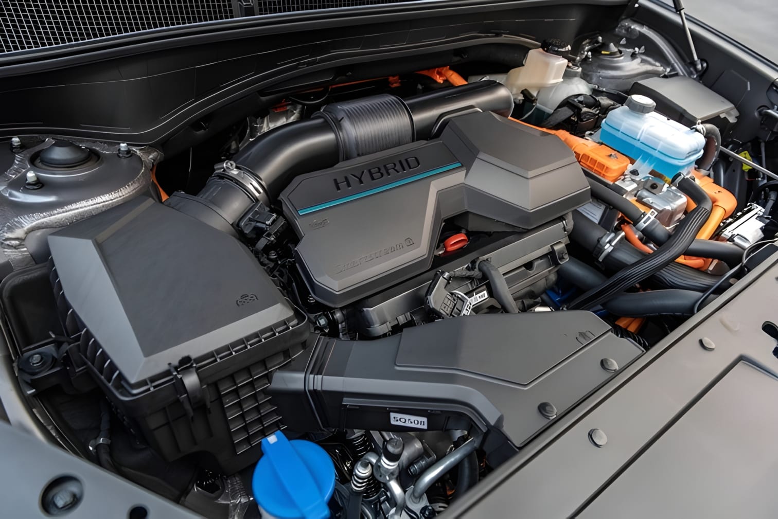 Động cơ Hyundai Santa Fe Hybrid công nghệ hybrid tiên tiến