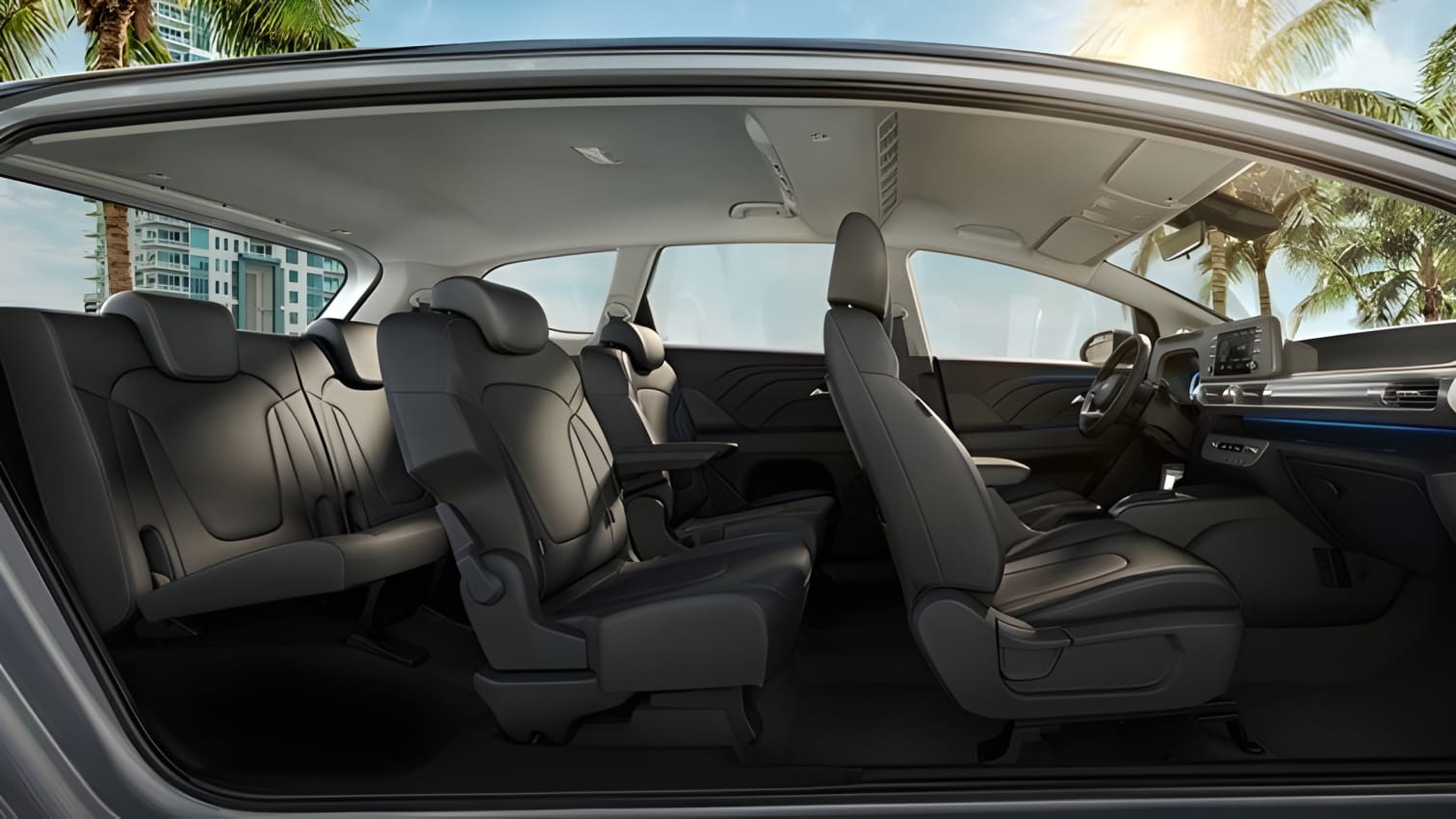 Nội thất cabin Hyundai Stargazer hiện đại rộng rãi