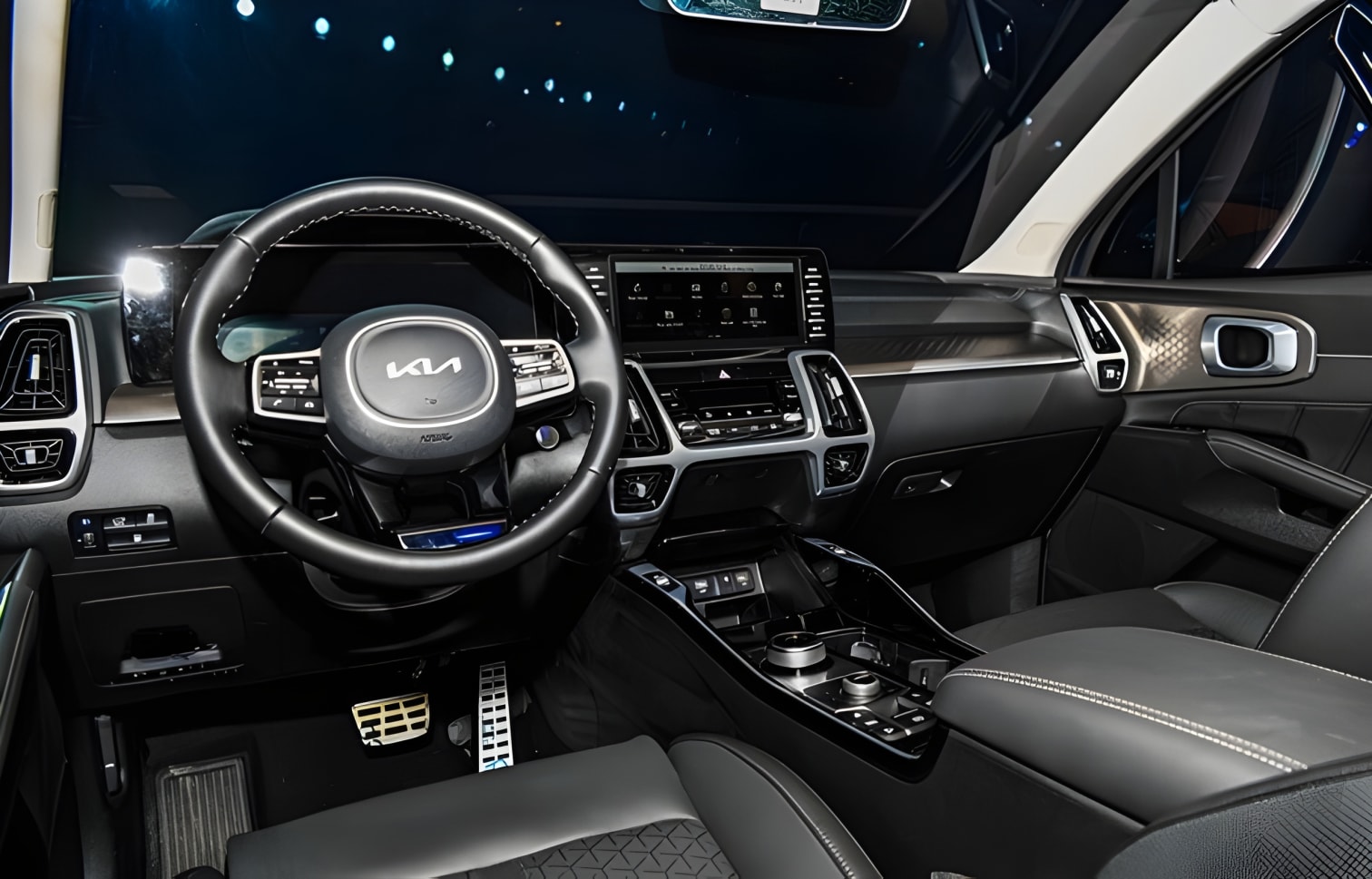 Khoang lái Kia Sorento Hybrid thiết kế sang trọng
