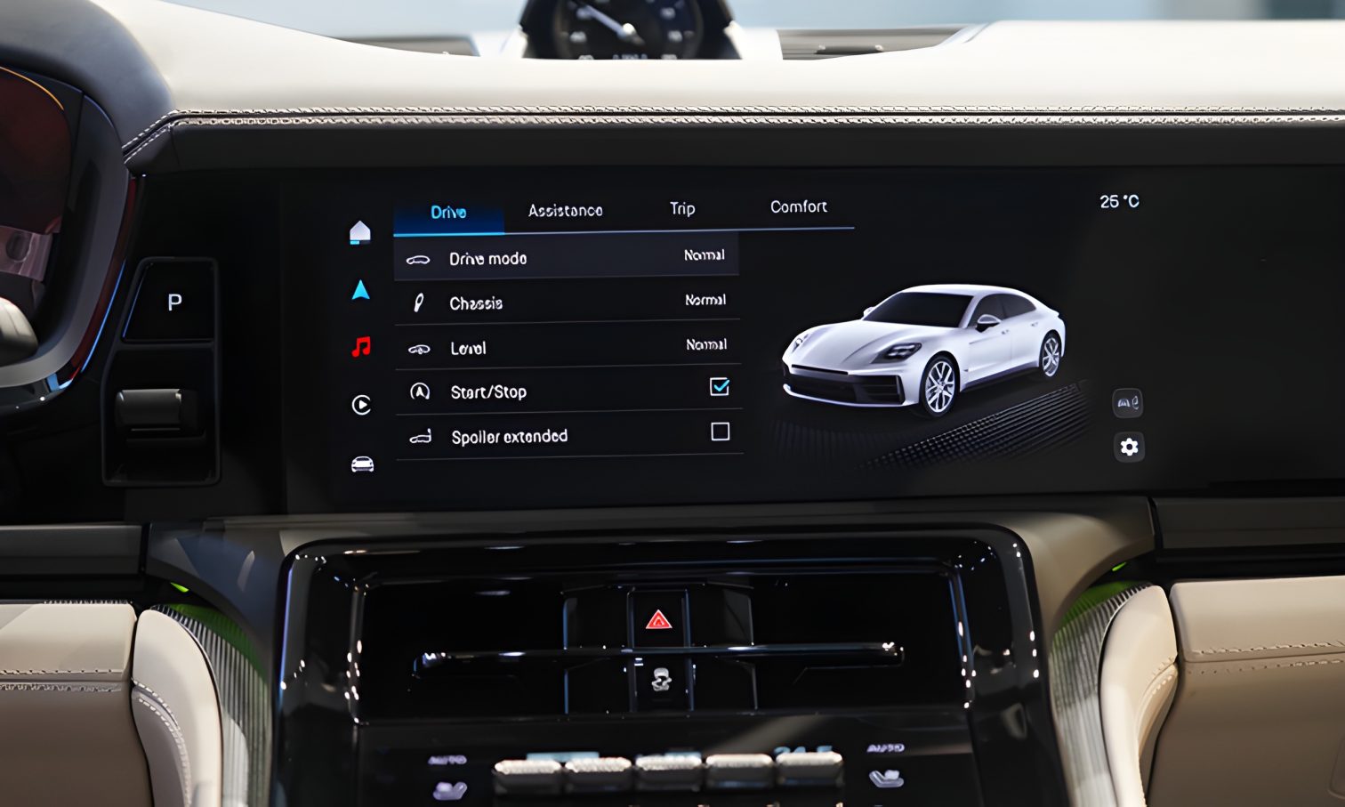 Màn hình giải trí trung tâm Porsche Panamera
