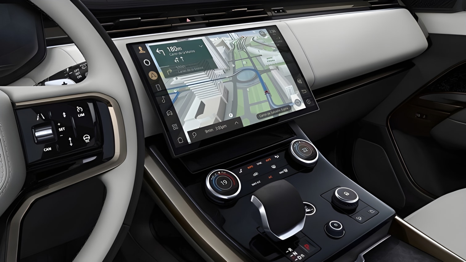 Màn hình giải trí trung tâm Range Rover Sport cảm ứng