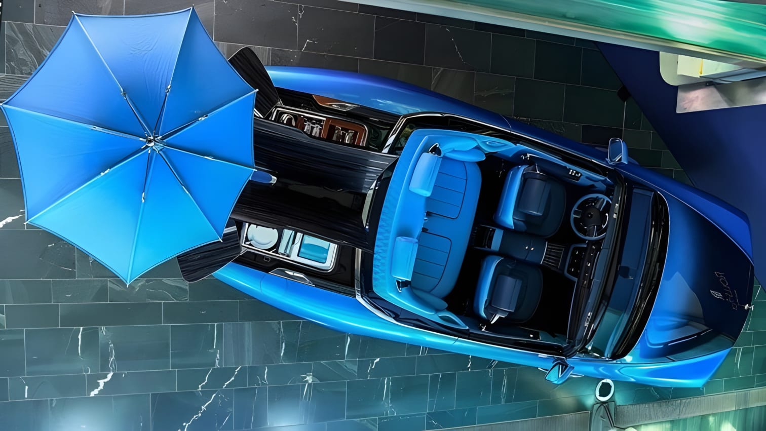 Tổng thể Rolls-Royce Boat Tail từ trên xuống