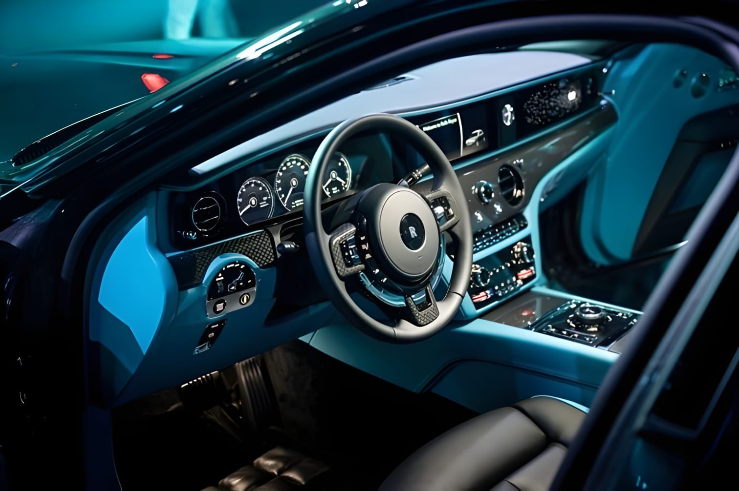 Thiết kế nội thất khoang lái Rolls-Royce Ghost Black Badge tinh tế