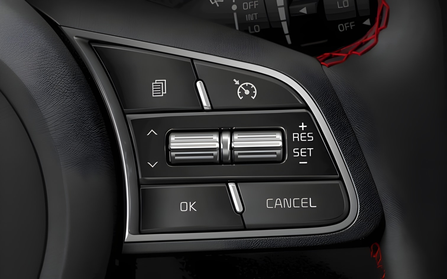 Vô lăng xe SUV KIA Sonet tích hợp nút bấm điều khiển